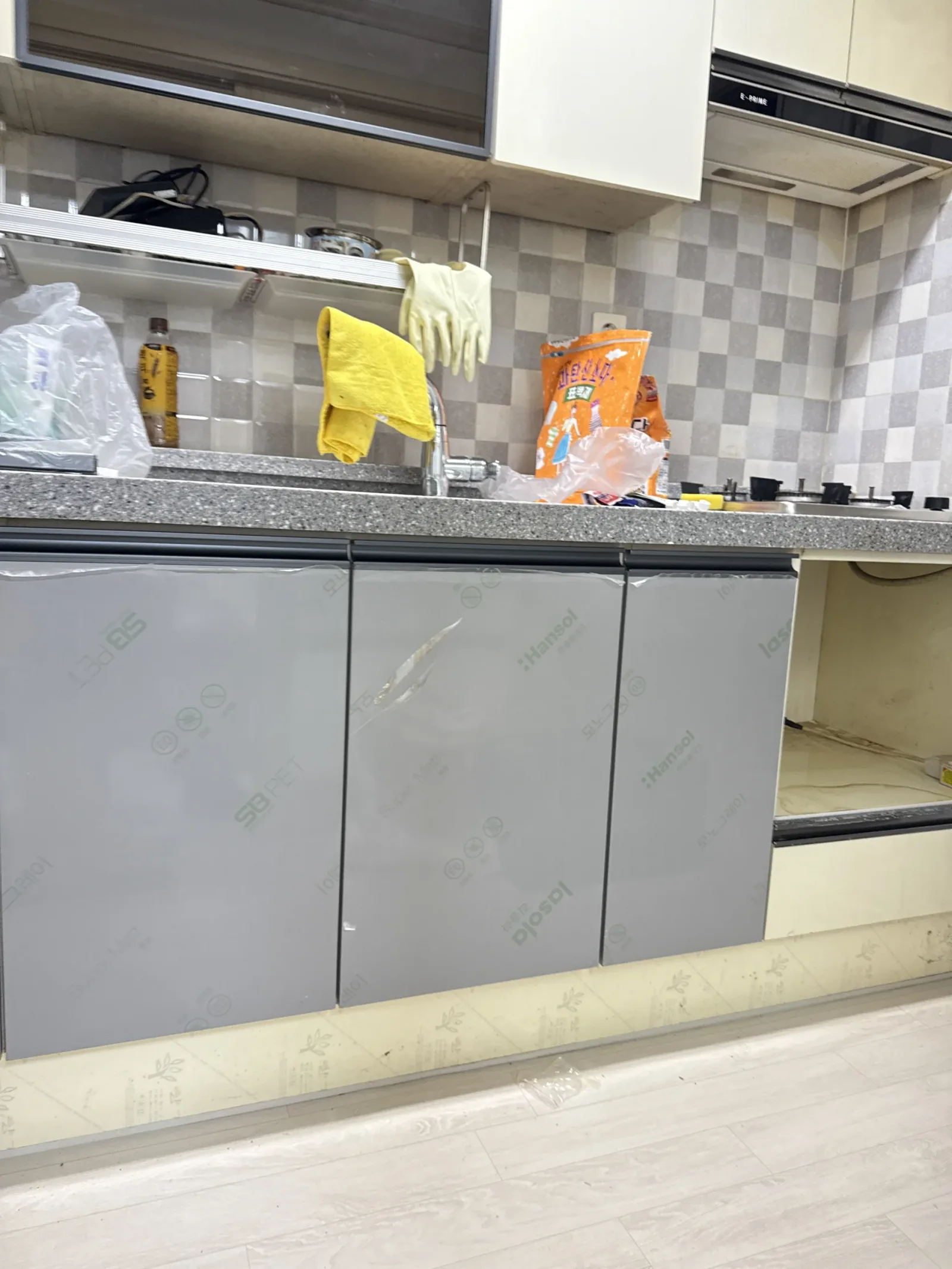 주방하부장교체 시공 후 사진